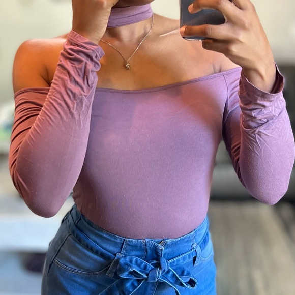 Fashion Nova Shut Up and Dance Bodysuit - Lavender, Size L - Picture 2 of 4